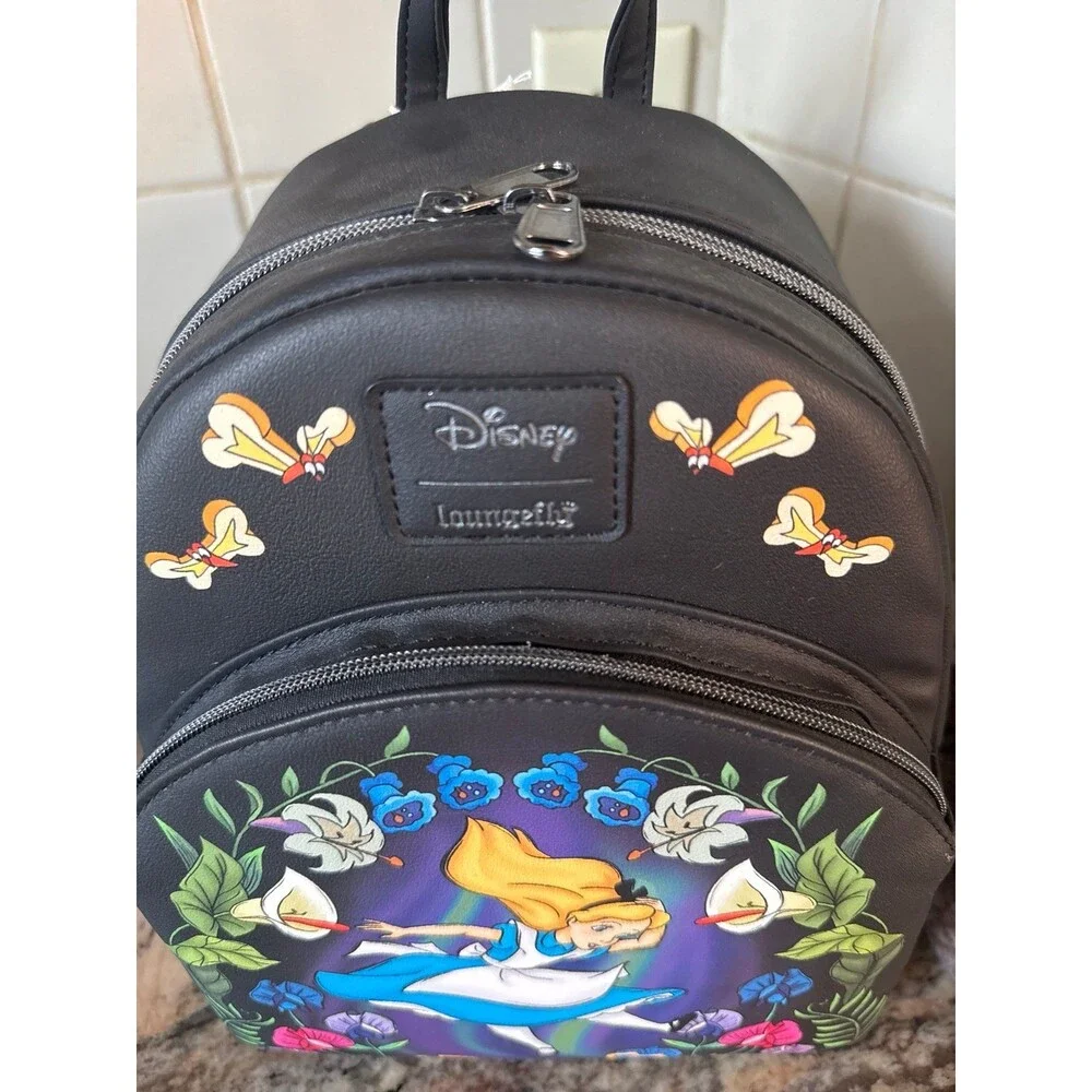 Loungefly Disney Alice In Wonderland Garden Fall Mini Backpack NEW